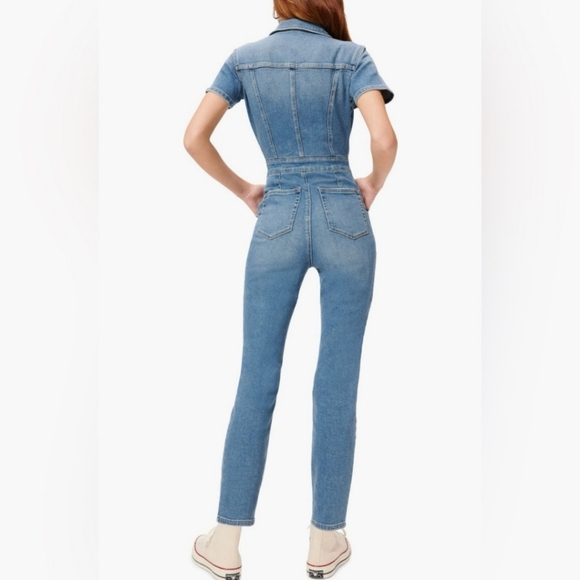 Good American FIT for success denim jumpsuit - Picture 2 of 10